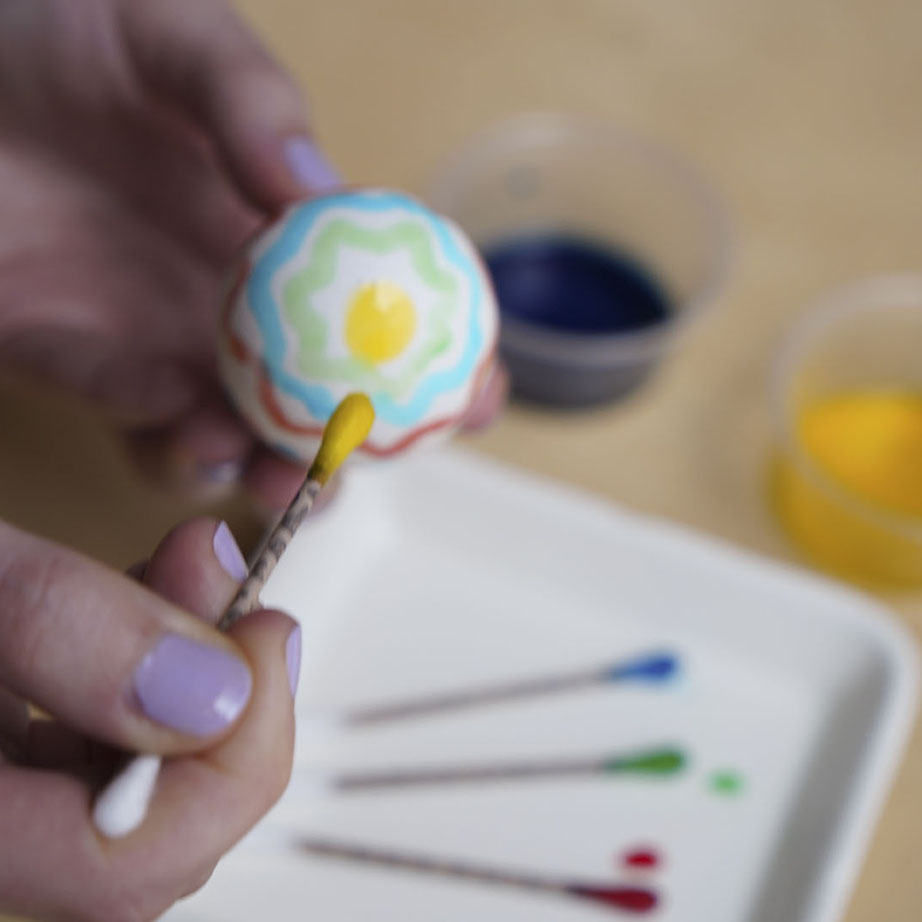 painting Easter eggs